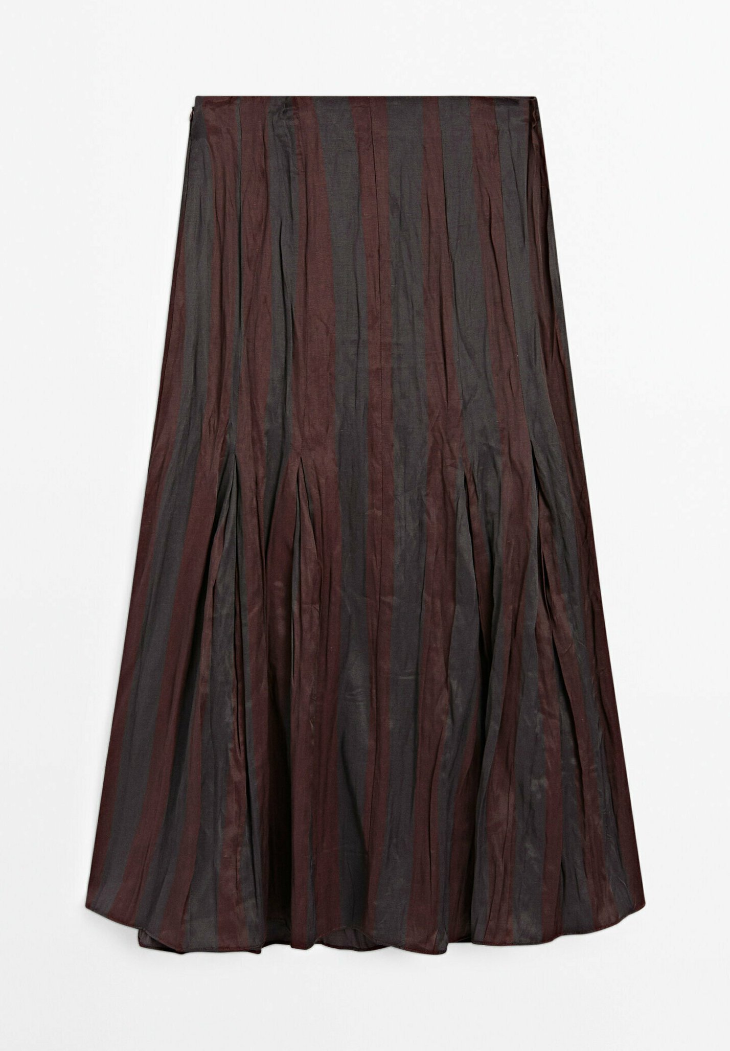 【Massimo Dutti】Long flowing skirt with ruffles /Mole Brown Massimo Dutti RUFFLED - A-line skirt - dark brown - Zalando