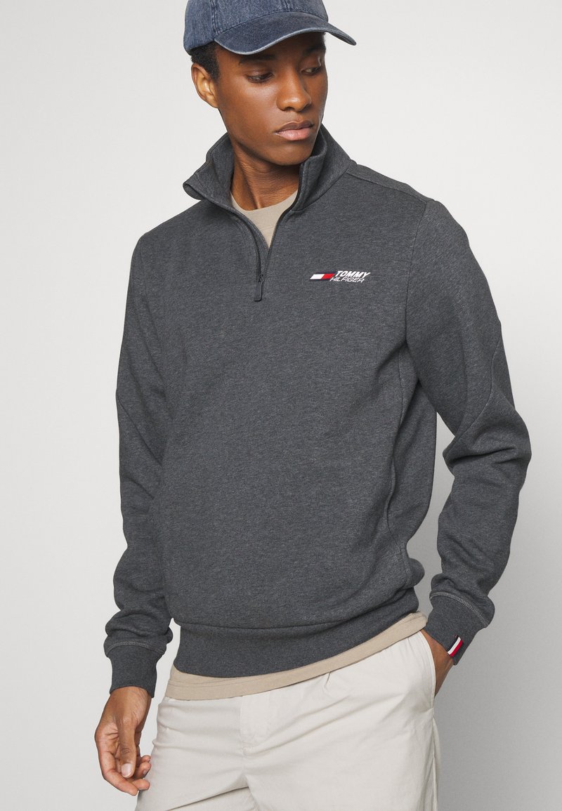 tommy hilfiger 1 4 zip grey