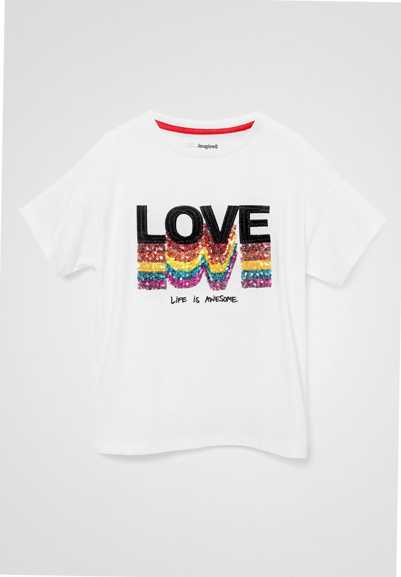 Desigual T-shirt print wit Desigual T-shirt print wit