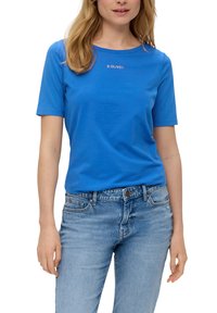 s.Oliver MIT LOGOPRINT - T-shirt basic - royalblau