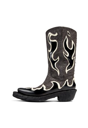 VENGA - Bottines de cowboy / motard - grau schwarz