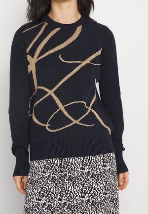 Striktrøje - dark blue