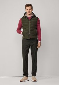 Façonnable QUILTED HOOD - Weste - khaki green
