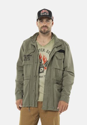 MILITAIRE AVEC PATCH FIELD - Manteau court - kaki noir