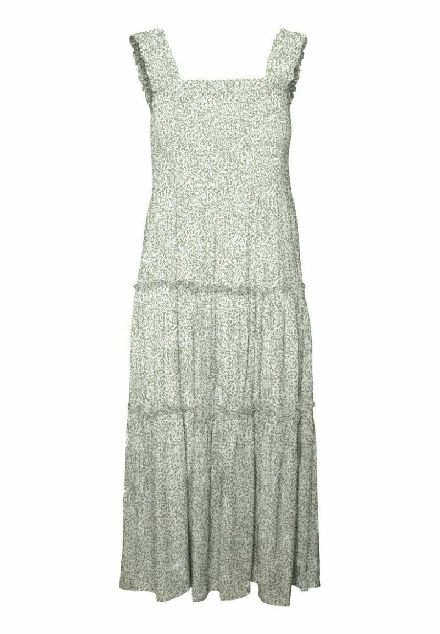 VERO MODA Damen Midikleid – Vmalva Sl Metal Calf Dress, Eleganter Mittelknie-Look