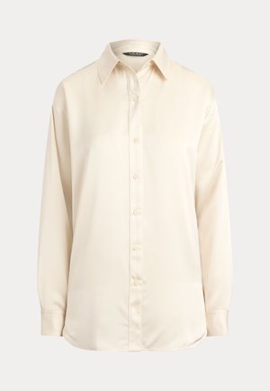 Lauren Ralph Lauren, RELAXED FIT SATIN CHARMEUSE SHIRT - Overhemdblouse - mascarpone cream