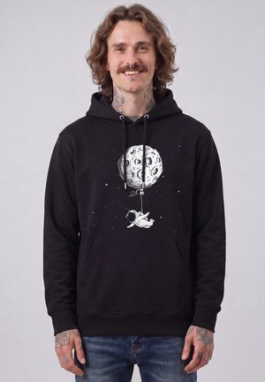 watapparel, FUNNY SPACEMAN UNISEX - Kapuzenpullover - black