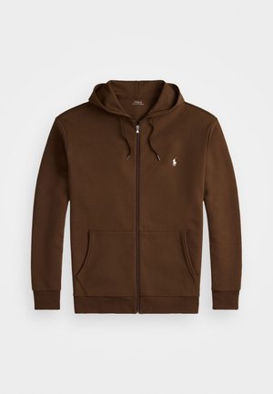 Polo Ralph Lauren Big & Tall DOUBLE-KNIT FULL-ZIP HOODIE - Sweater met rits - branch brown