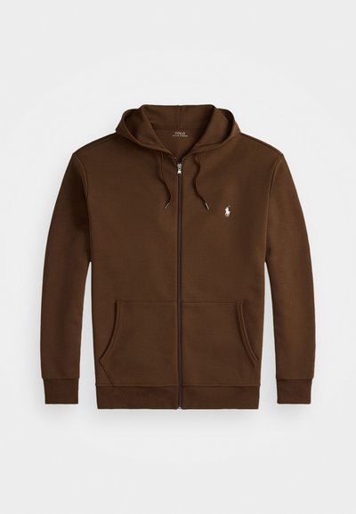 Polo Ralph Lauren Big & Tall DOUBLE-KNIT FULL-ZIP HOODIE - Majica s kapuljačom i patentnim zatvaračem - branch brown