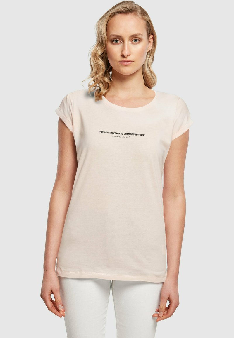 Merchcode WD - BELIEVE IN YOURSELF EXTENDED SHOULD - T-shirts print - pink