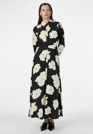 YASSAVANNA LONG SHIRT DRESS - Tričkové šaty - black