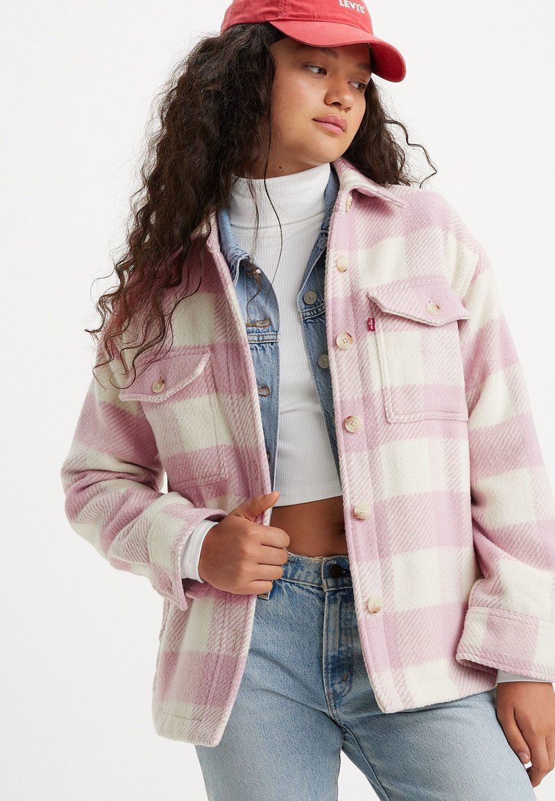 Levi's® NOLA SHACKET - Jeansjakke - darla gingham keepsake lilac