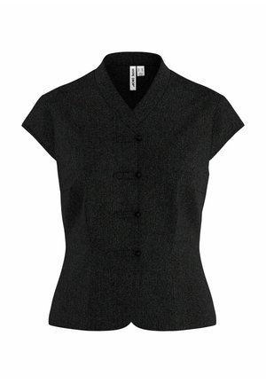 HYPEDROP, SHORT SLEEVED SHIRT HDELVIRA FITTED - Chemisier - black melange