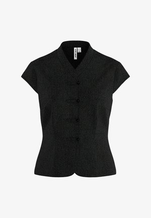 HYPEDROP, SHORT SLEEVED SHIRT HDELVIRA FITTED - Chemisier - black melange