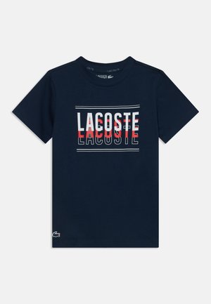 Lacoste, GRAPHIC TEE - Тениска с щампа - marine