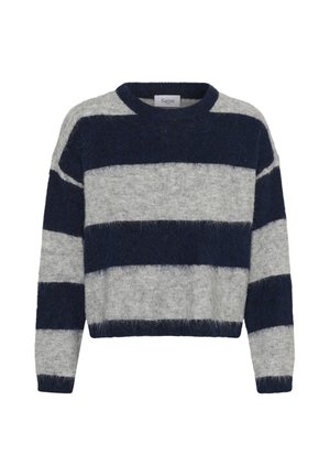 Saint Tropez, TAYZIESZ PULLOVER - Trui - navy grey melange stripe