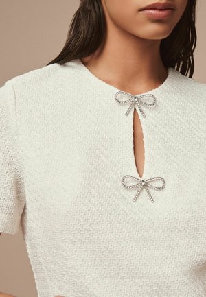 Next BOUCLE BOW  REGULAR FIT - Kasdienė suknelė - cream
