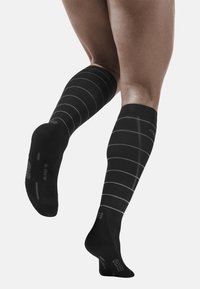 CEP REFLECTIVE COMPRESSION TALL SOCKS MEN - MADE IN GERMANY - Kniestrümpfe - black