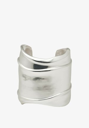 Massimo Dutti, Striped wide-leg linen blend trousers - Bracelet - silver-coloured