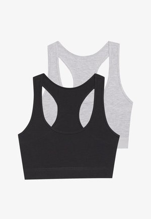 2 PACK - Biustjė - black/light grey