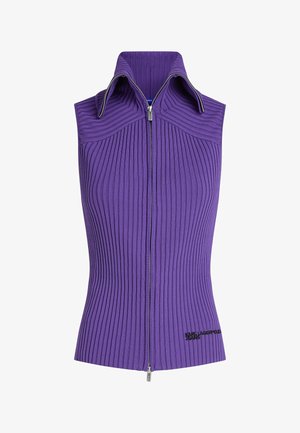 Karl Lagerfeld Jeans, KLJ ZIP KNIT VEST - Vest - prism violet