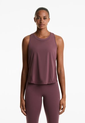 OYSHO TECHNICAL SLEEVELESS - Top - mottled dark purple
