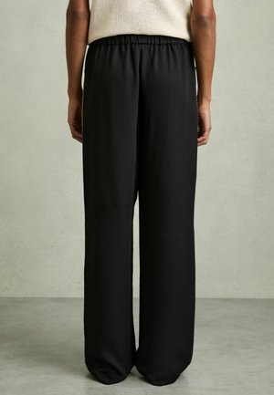 Reiss, PETITE FIT - INAYA WIDE-LEG EMBROIDERED TROUSERS . - Kalhoty - black