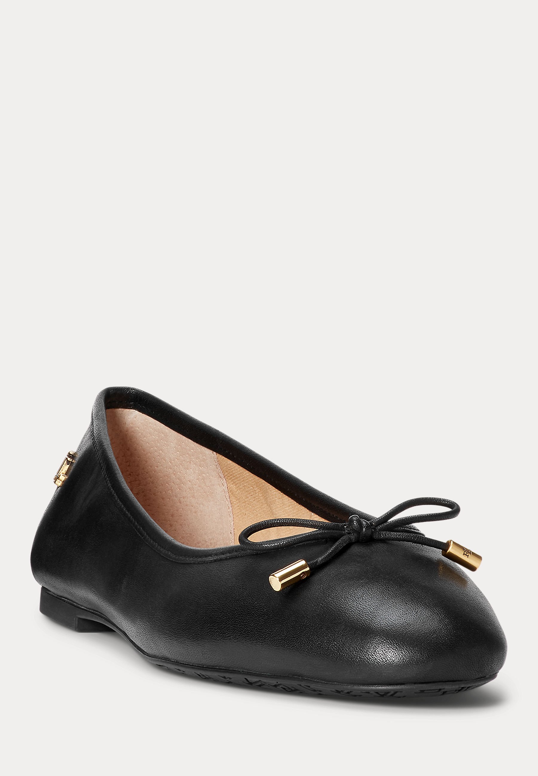 Lauren Ralph Lauren JAYNA LEATHER FLAT - Ballet pumps - black