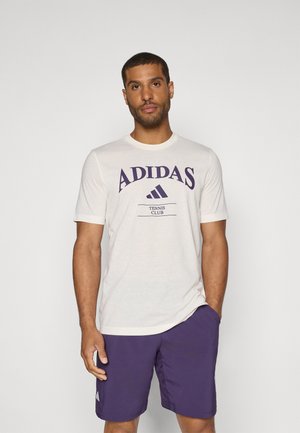 HERITAGE GRAPHIC TEE - Sports T-shirt - chalk white/aurora plum