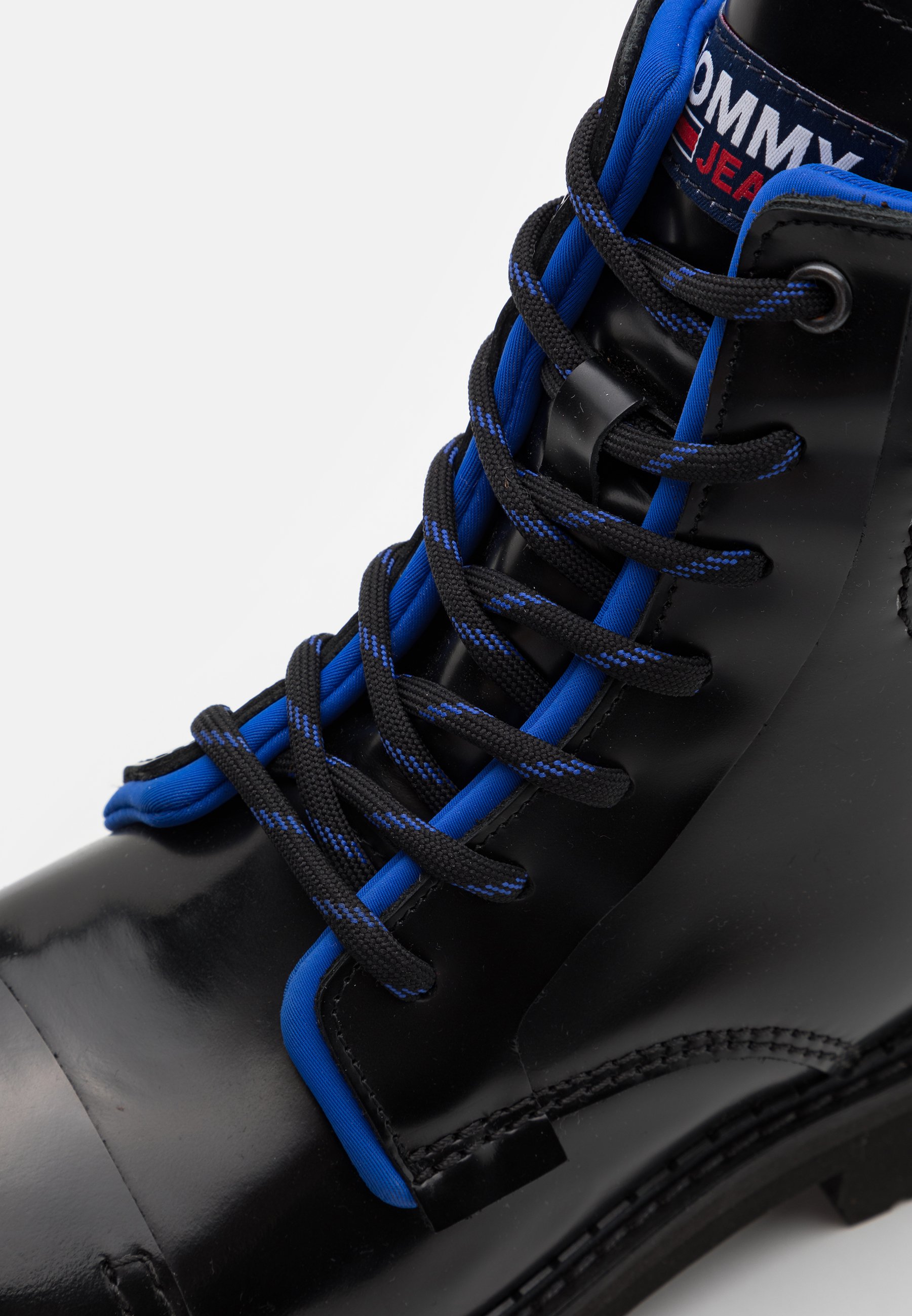 Tommy Jeans FASHION POP COLOUR BOOT - Bottines à lacets - black/providence  blue/noir - ZALANDO.BE