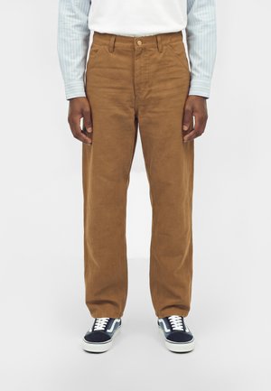 Carhartt WIP, SINGLE KNEE PANT - Панталони - brown stone canvas
