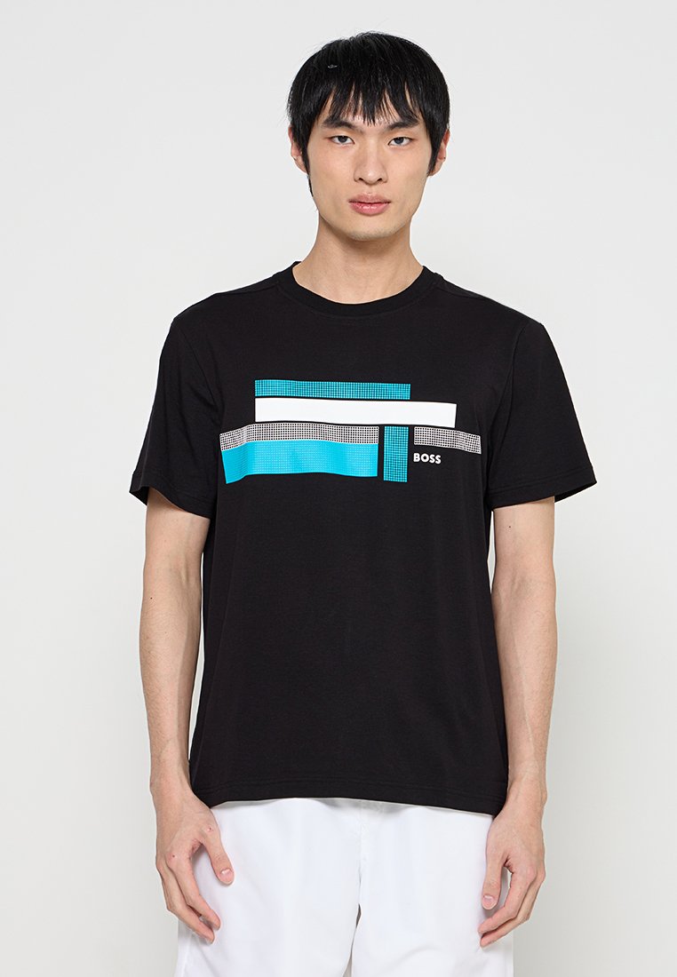Boss T-shirt print zwart