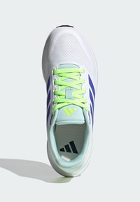 adidas Performance RUNFALCON - Chaussures de running sur route - cloud white  blue   lucid lemon