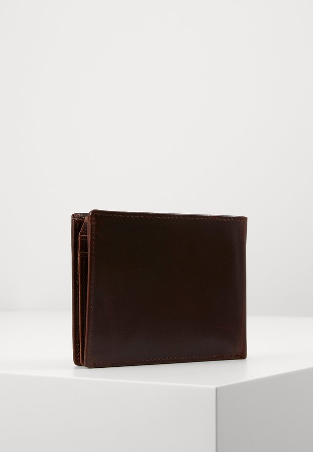RFID COIN WALLET WITH FLAP - Portafoglio - brown