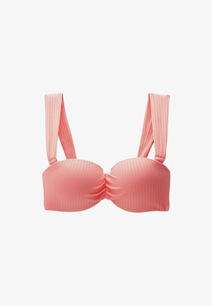 Next SHAPING PADDED BANDEAU STANDARD - Bikini-Top - coral pink rib