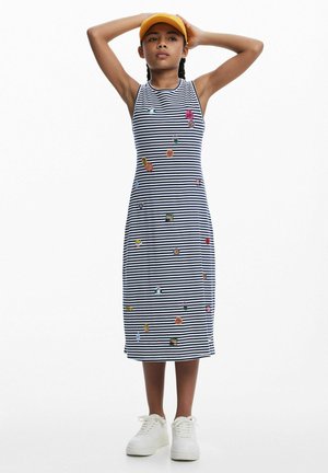 EMBROIDERED CUT-OUT  - Vestido ligero - blue