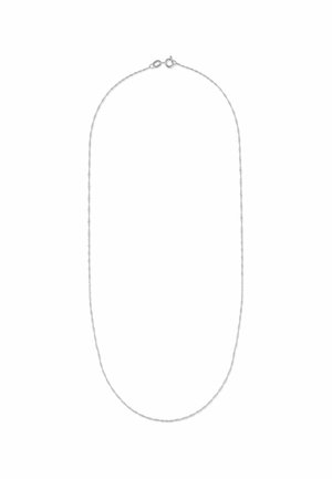 Silberne Halskette mit feinem, gedrehtem Glieddesign. Verfügt über einen sicheren Karabinerverschluss. Länge geeignet für gestapeltes Styling.