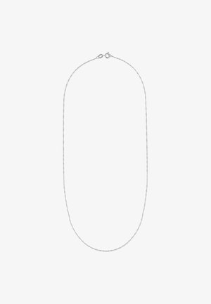 Silberne Halskette mit feinem, gedrehtem Glieddesign. Verfügt über einen sicheren Karabinerverschluss. Länge geeignet für gestapeltes Styling.