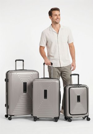 Redolz, ESSENTIALS 3-TEILIG MIT DEHNFALTE SET - Kofferset - coffee grey metallic