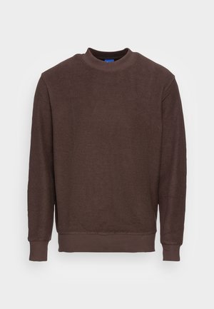 JORTEXTURESCRIPT CREW NECK - Bluza - seal brown