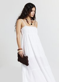 Calliope LUNGO GARZATO BALZA - Vestito lungo - bianco ottico