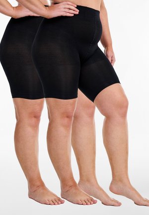 Zizzi, 2ER-PACK PUSH-UP-SHORTS AUS 60 DENIER MIT SHAPING-EFFEKT - Strumpfhose - schwarz