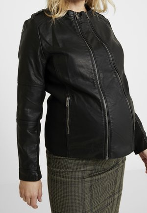 Chaqueta de cuero sintético - black