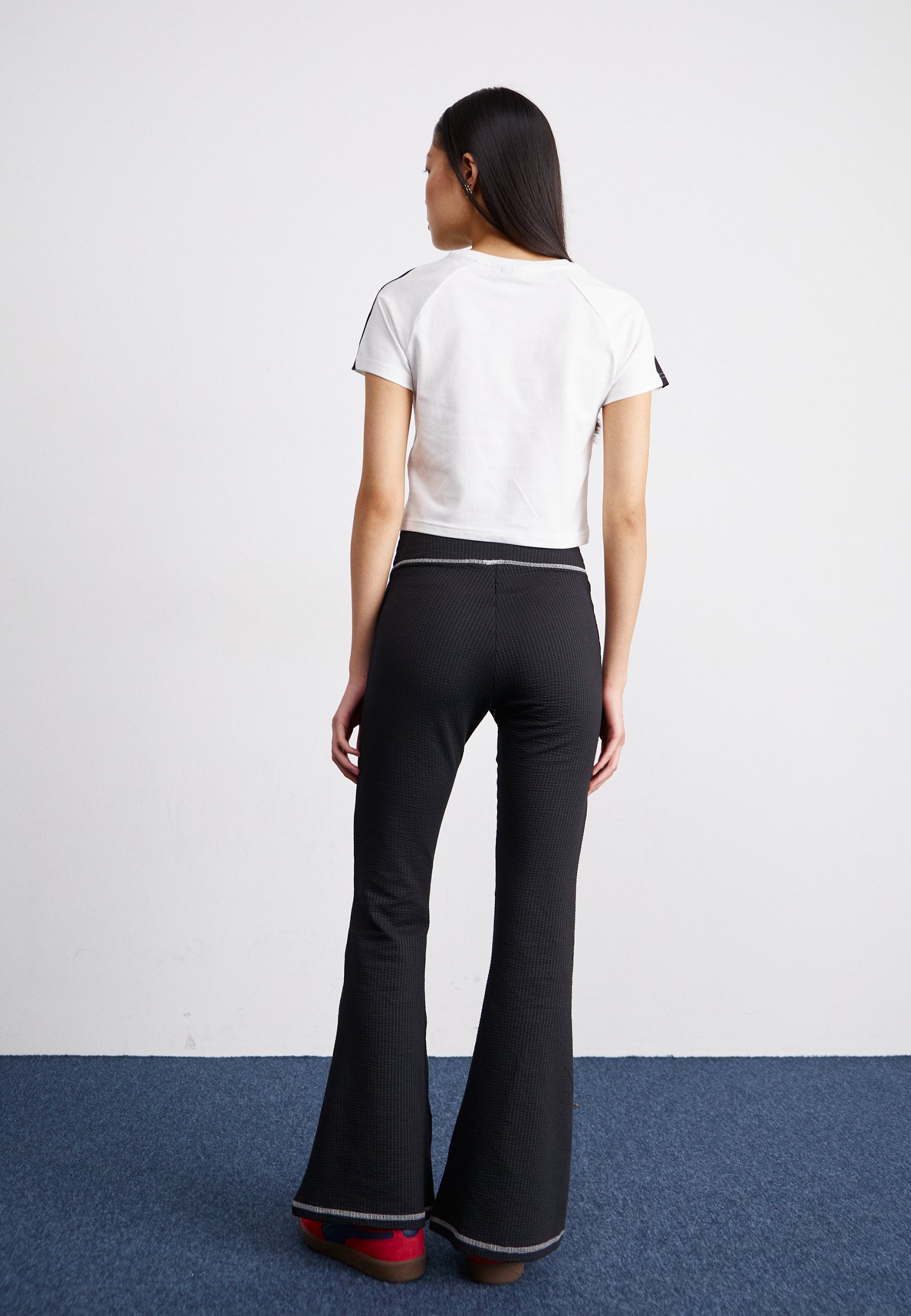 ★adidas★ Rhinestone Trefoil Velvet Pants Black IY5468 adidas Velvet Pants With Rhinestone Trefoil - Black | Free