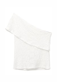 TEXTURED ASYMMETRIC - Bluza - white