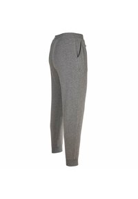 Grijze joggers gemaakt van een zacht materiaal, met zijzakken, een taps toelopend ontwerp en geribbelde boorden.