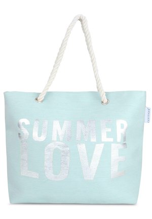 BEACH BAG - Shopping Bag - blue, silver-coloured