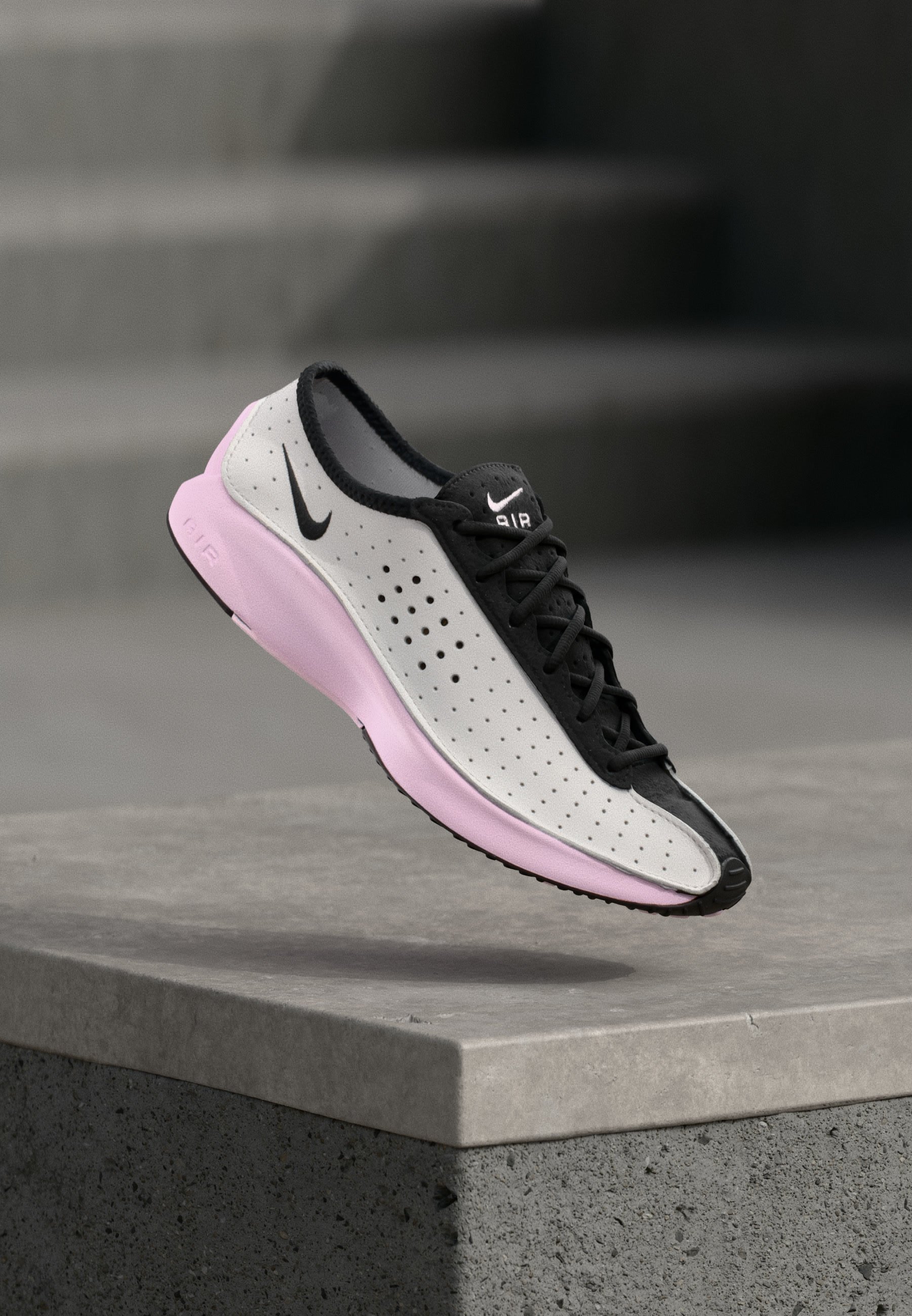 Nike Sportswear AIR SUPERFLY - Tenisky - vast grey/burgundy ash/pearl pink/black