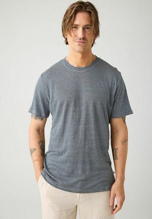 KnowledgeCotton Apparel T-Shirt print - navy