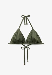 Sélectionné, weiß e shiny satin dark green
